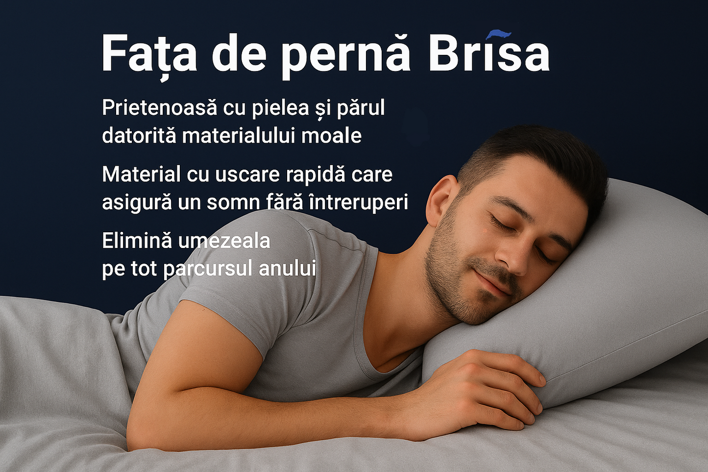 Set 2 fețe de pernă - Gri deschis